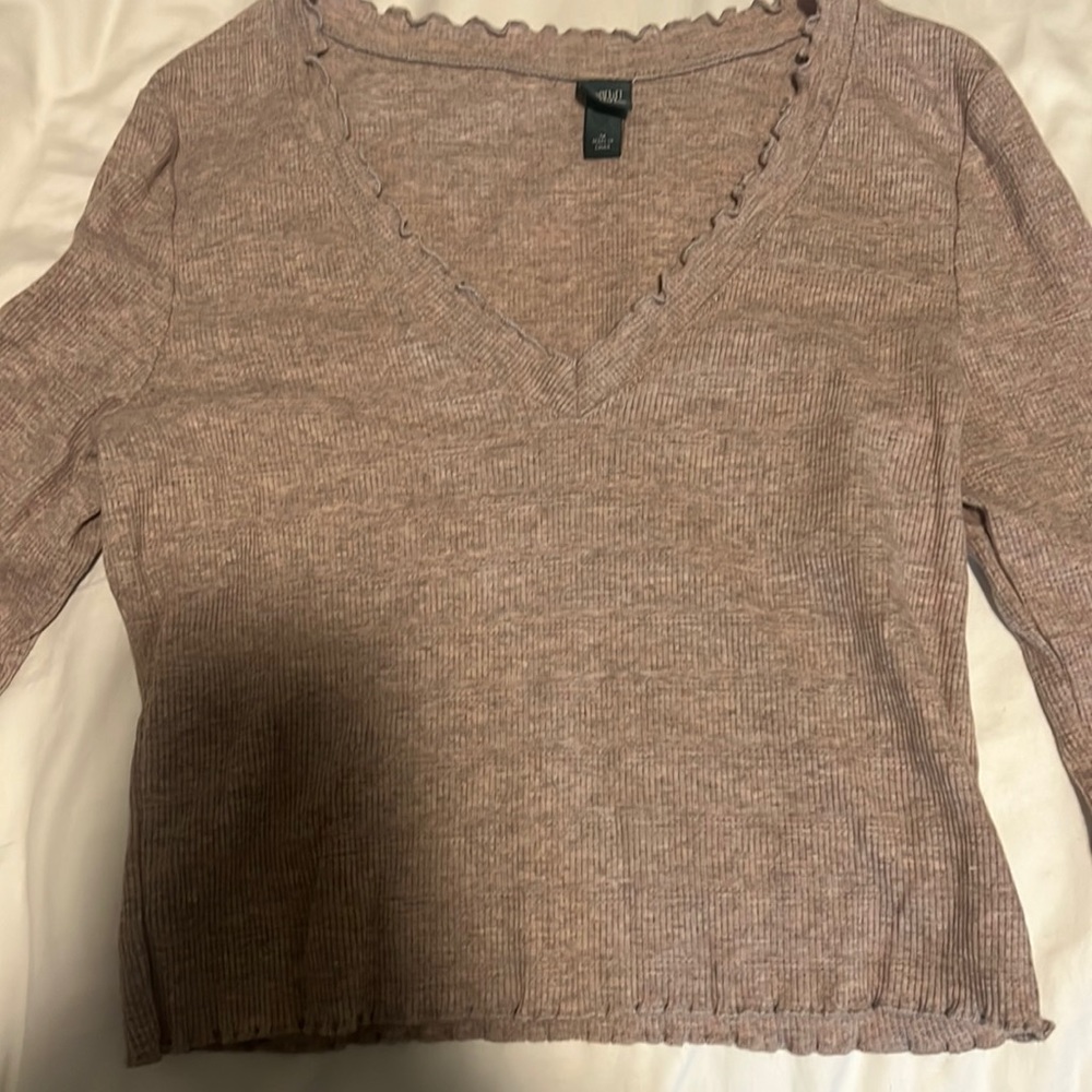 Ruffle neckline top